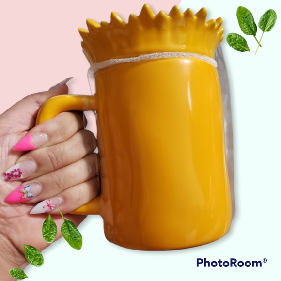 🆕️ Rae Dunn PRETTY MOM Sunflower🌻 Topper/Lid Canary Yellow 💛 Mug Cup - Picture 2 of 14